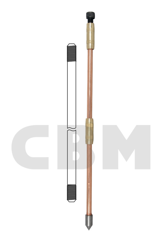 Vertical copper-bonded earth rod/grounding rod