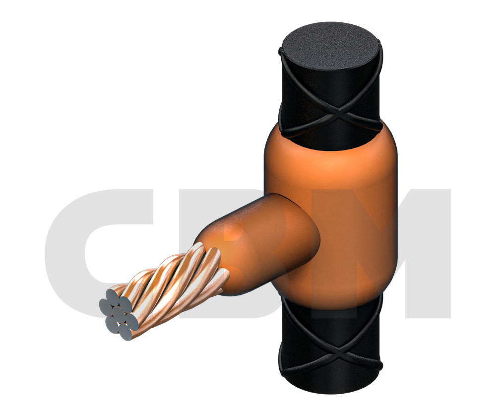 Wire/stranded wire to ribbed bar, group: C-DZ-D