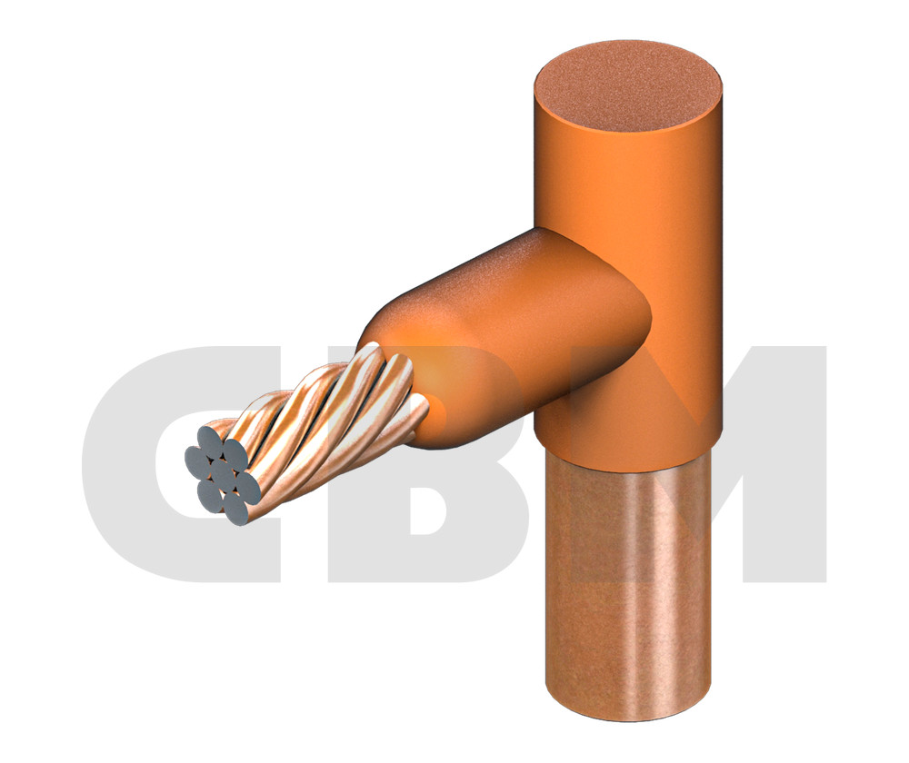 Earth rod to wire/stranded wire connection, group: C-UD-C