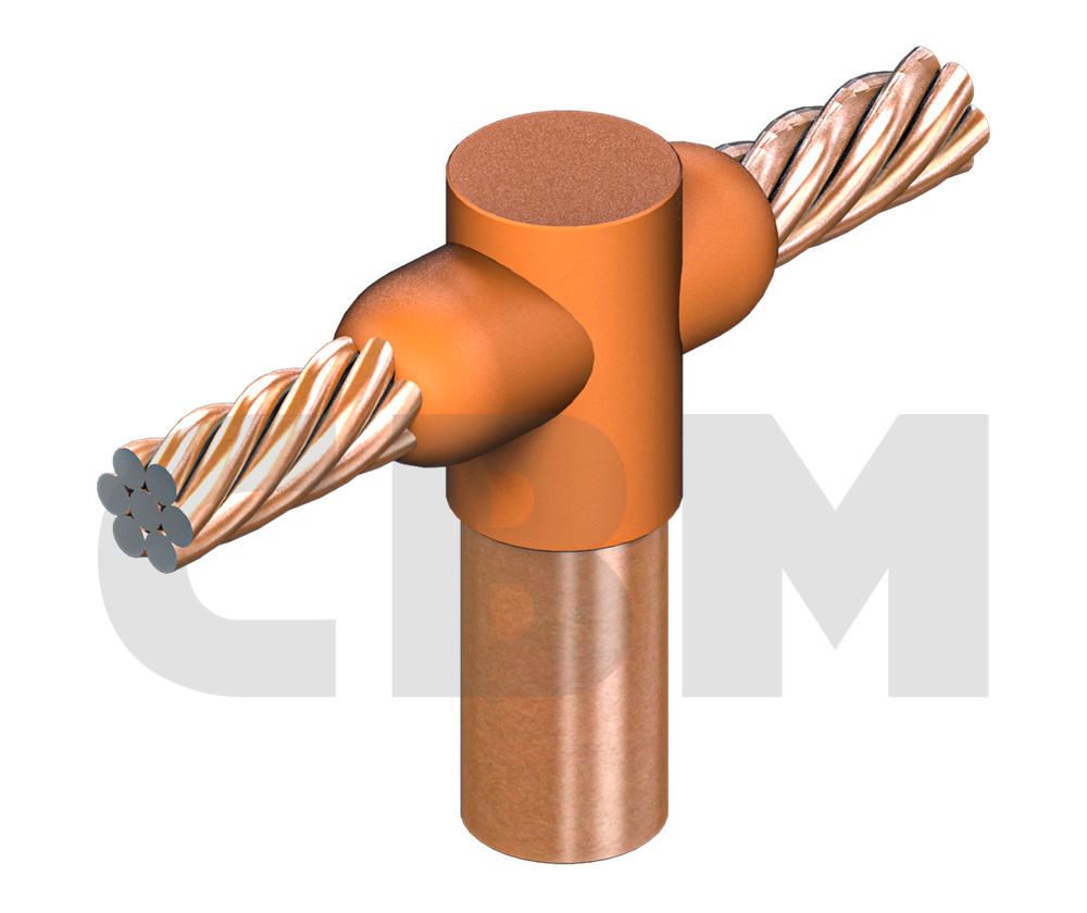 Earth rod to wire/stranded wire connection, group: C-UD-B