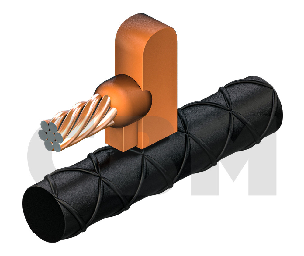 Wire/stranded wire to ribbed bar, group: C-DZ-F