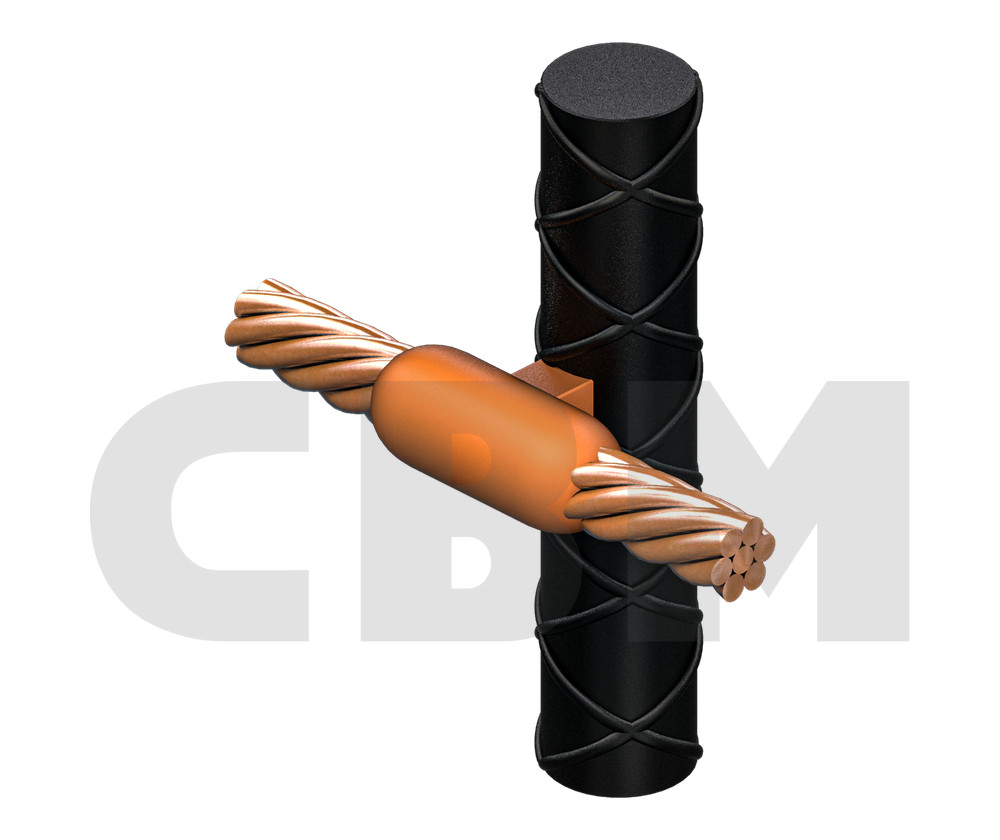 Wire/stranded wire to ribbed bar, group: C-DZ-B